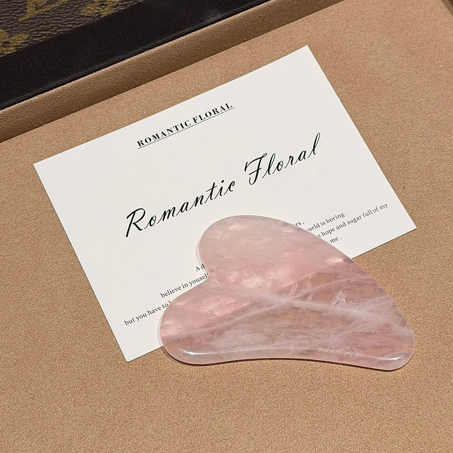 Premium Rose Quartz & Black Stone Gua Sha Sculpting Set